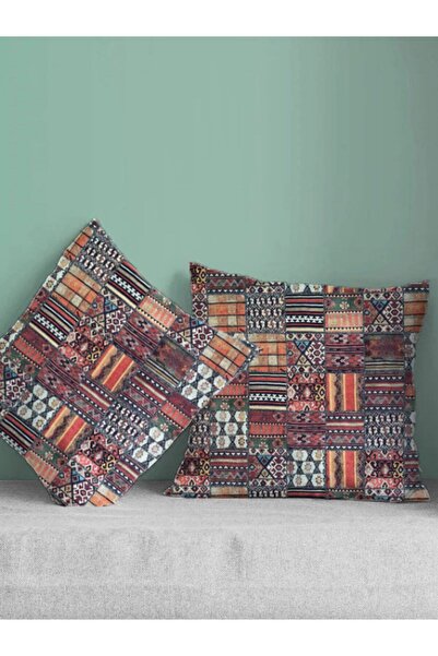 Gofre Home Husă de pernă decorativă din 2 bucăți, cu model de cașmir, imprimată digitală - Față de pernă