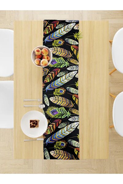 Gofre Home Runner Feather Pattern Digital Print Runner