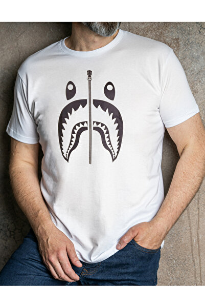 AEMİ Tricou oversize cu imprimeu Bape Shark unisex - Tricou Bape 100% bumbac