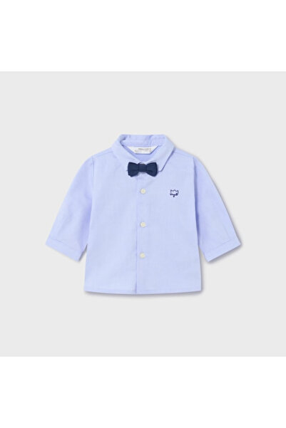 MAYORAL Erkek Bebek Papyonlu Keten Gömlek  Mavi L24Y1196