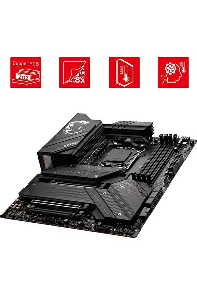 MSI Mpg X670e Carbon Wıfı Am5 Ddr5 4x M.2 Usb 3.2 Hdmı Dp 2.5g Lan Amd Wıfı 6e Rgb Atx Anakart