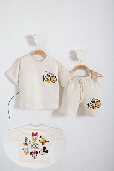 Hamham kids طقم شورت تي شيرت صيفي بطبعة ميكي 100 من ديزني