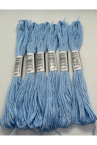 ALMİŞ 6 Pieces Single Color Etamine Cross Stitch Bracelet Brazilian Embroidery Thread-157