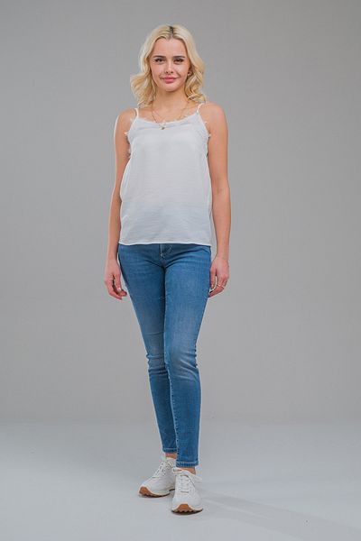 Bold & Young Tricou Aerobin pentru damă, cu dantelă și bretele reglabile - Guler fluid