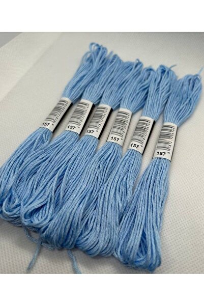 ALMİŞ 6 Pieces Single Color Etamine Cross Stitch Bracelet Brazilian Embroidery Thread-157