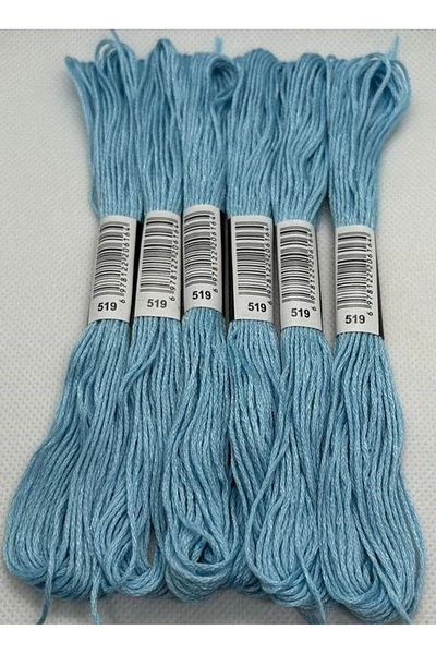 ALMİŞ 6 Pieces Single Color Etamine Cross Stitch Bracelet Brazilian Embroidery Thread 3-602