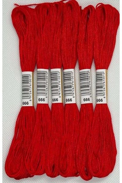 ALMİŞ 6 Pieces Single Color Etamine Cross Stitch Bracelet Brazilian Embroidery Thread 4-758