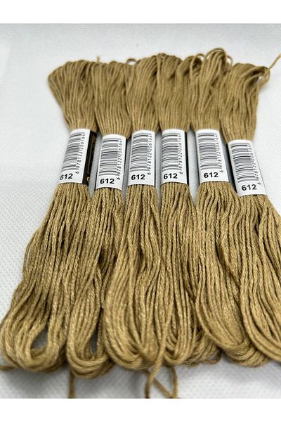 ALMİŞ 6 Pieces Single Color Etamine Cross Stitch Bracelet Brazilian Embroidery Thread 3-602