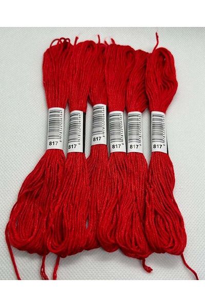 ALMİŞ 6 Pieces Single Color Etamine Cross Stitch Bracelet Brazilian Embroidery Thread 5-801