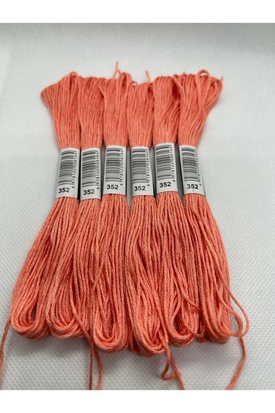 ALMİŞ 6 Pieces Single Color Etamine Cross Stitch Bracelet Brazilian Embroidery Thread 2-340