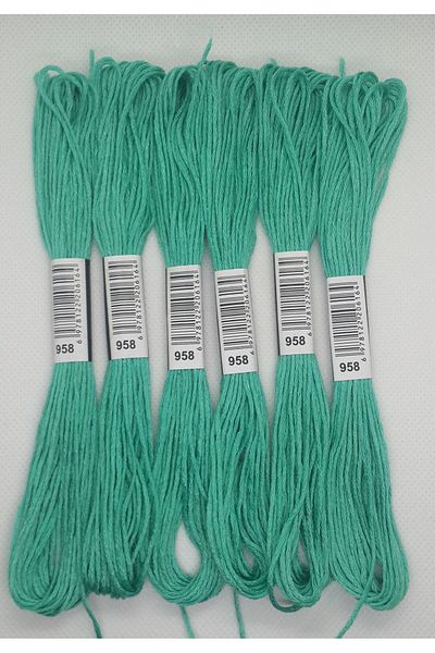 ALMİŞ 6 Pieces Single Color Etamine Cross Stitch Bracelet Brazilian Embroidery Thread 6-915
