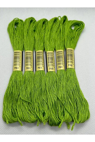 ALMİŞ 6 τμχ Μονόχρωμο Βραχιόλι Ατεμίνης Σταυροβελονιά Βραζιλίας Κέντημα Σχοινί 4-758