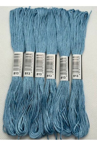 ALMİŞ 6 Pieces Single Color Etamine Cross Stitch Bracelet Brazilian Embroidery Thread 5-801