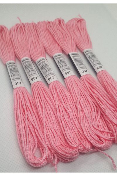 ALMİŞ 6 Pieces Single Color Etamine Cross Stitch Bracelet Brazilian Embroidery Thread 6-915