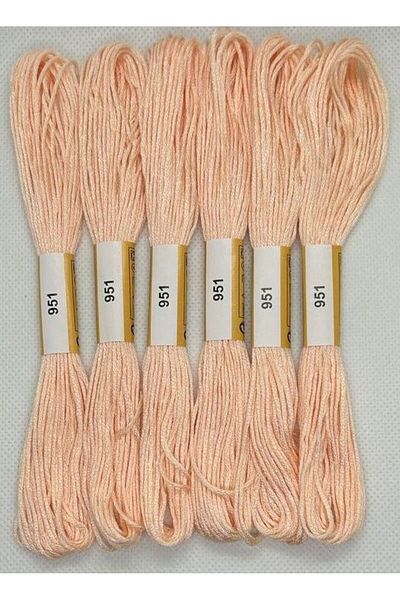 ALMİŞ 6 Pieces Single Color Etamine Cross Stitch Bracelet Brazilian Embroidery Thread 6-915