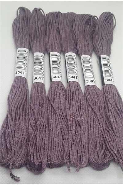 ALMİŞ 6 Pieces Single Color Etamine Cross Stitch Bracelet Brazilian Embroidery Thread 7-3341
