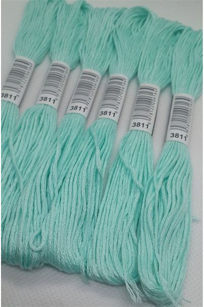 ALMİŞ 6 Pieces Single Color Etamine Cross Stitch Bracelet Brazilian Embroidery Thread 9-3817