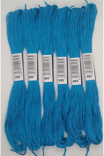 ALMİŞ 6 Pcs Single Color Etamine - Cross Stitch Bracelet, Brazilian Embroidery Lanyard 7