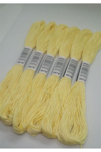 ALMİŞ 6 Pieces Single Color Etamine Cross Stitch Bracelet Brazilian Embroidery Thread 7-3341