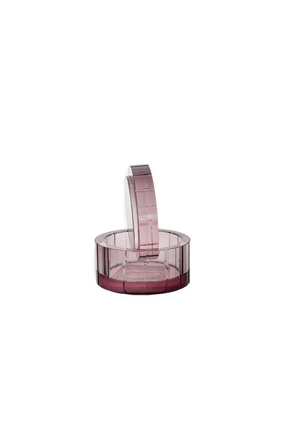 Mikasa Moor Claret Red Glass Decorative Box 10x10x7 cm
