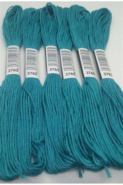 ALMİŞ 6 Pieces Single Color Etamine Cross Stitch Bracelet Brazilian Embroidery Thread 8-3713