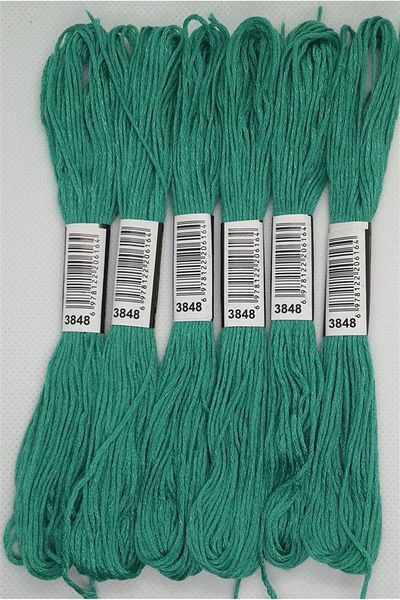 ALMİŞ 6 Pieces Single Color Etamine Cross Stitch Bracelet Brazilian Embroidery Thread 10-3865