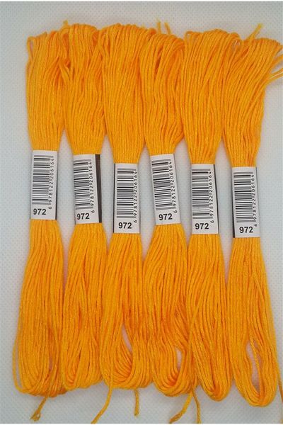 ALMİŞ 6 Pieces Single Color Etamine Cross Stitch Bracelet Brazilian Embroidery Thread 7-3341