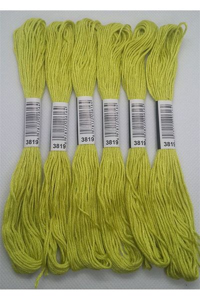 ALMİŞ 6 Pcs Single Color Etamine - Cross Stitch Bracelet, Brazilian Embroidery Lanyard 9
