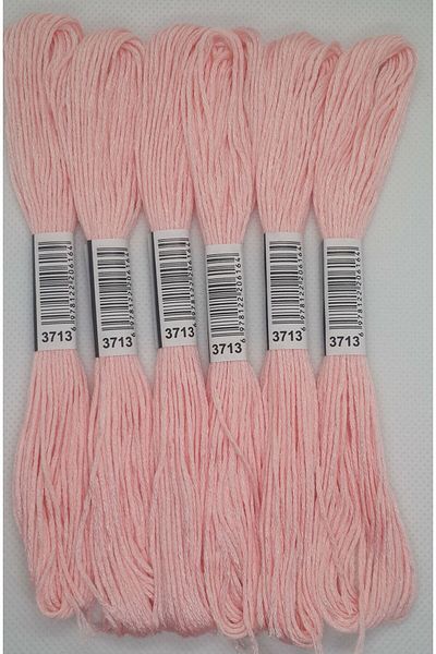 ALMİŞ Single Color 6 Pieces Etamine Bracelet - Brazilian Embroidery Lanyard 8-3713