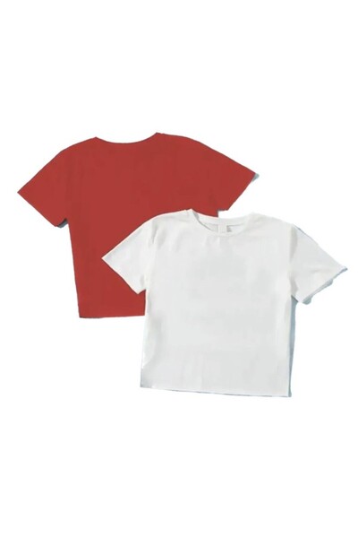 nacar çarşı UNISEX ΠΑΙΔΙΚΟ 2 ΤΕΜΑΧΙΑ ΚΟΝΤΟΜΑΝΙΚΟ ΜΟΝΟΧΡΩΜΟ ΒΑΣΙΚΟ ΆΝΕΤΟ ΜΠΛΟΥ...