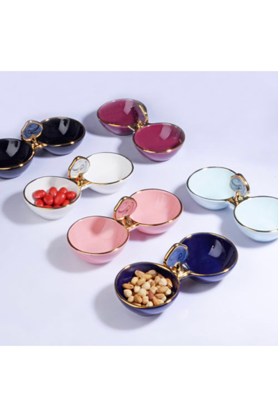 Kosova Muba Consept Porselen Pearl 2 Bölmeli Çerezlik 22,5 Cm 1 Adet