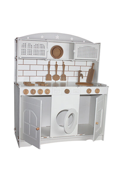 Hedef Ahşap Oyuncak Mutfak(LEDLİ-HAZERANLI)