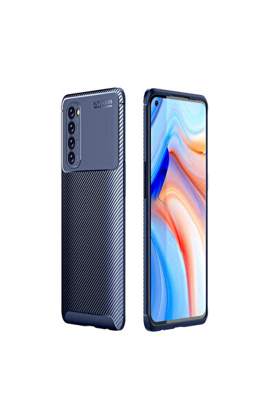 halkhouse Oppo Reno 4 Pro 4G Kılıf Negro Silikon Karbon İz Yapmaz Kapak