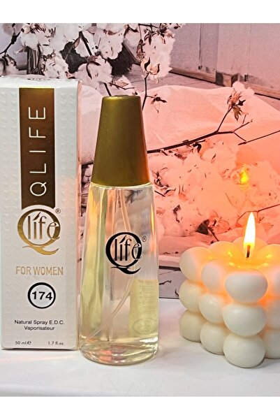 Qlife No: 174  Vanilya-Çiçek Kokulu 50 ml EDC Kadın Parfüm 83028302666