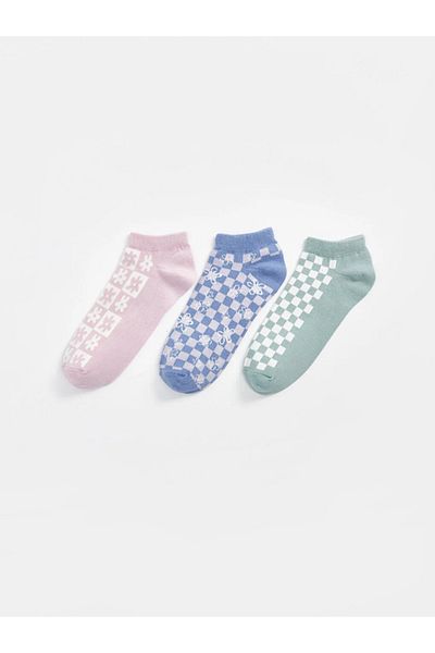 LC Waikiki LCW DREAM Patterned Women's Booties Socks 3 Pack