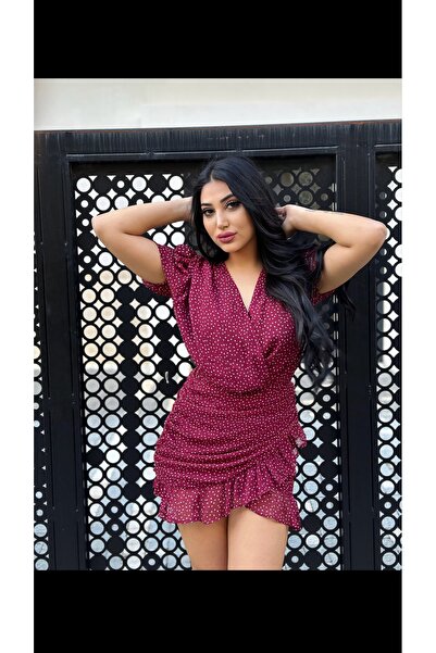 acrux çiçek desenli elbise