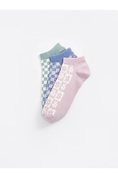 LC Waikiki LCW DREAM Patterned Women's Booties Socks 3 Pack