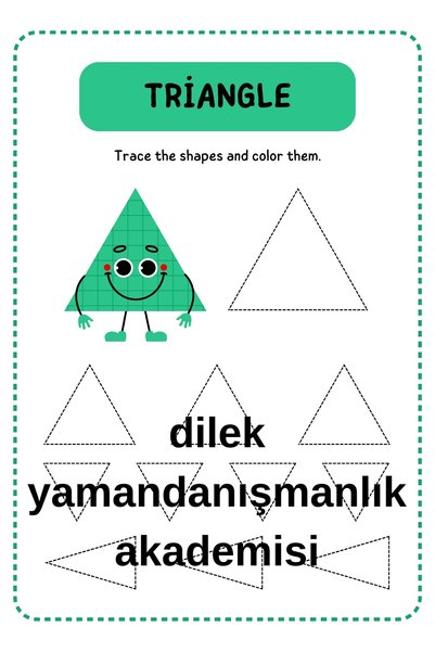 dilekyaman danışmanlık akademisi preschool shapes, english card, preschool educational activity, shape game, summer-sil work,