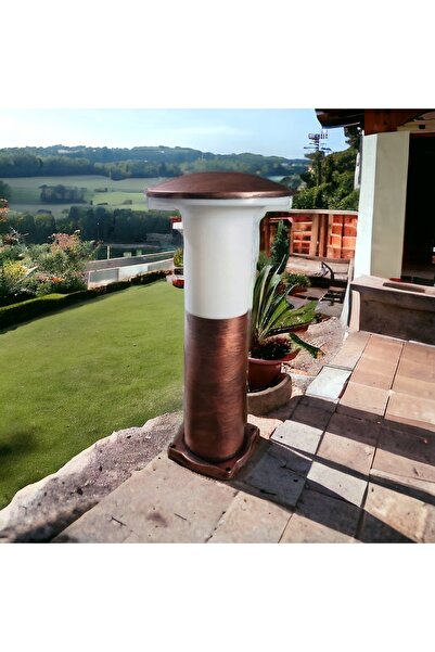 fullreyon 10 Watt Gün Işığı Bakır Eskitme Mantar Armatür, Bahçe Duvar, Çim, Y...
