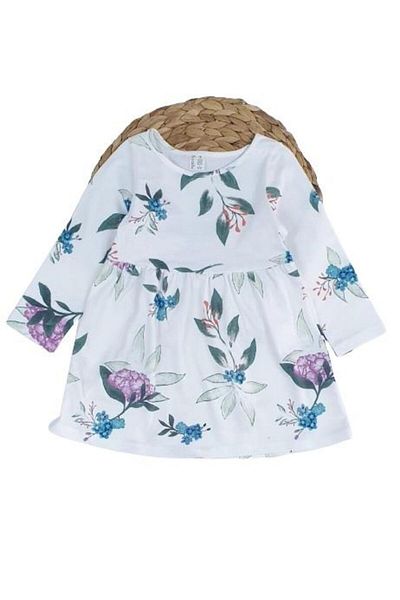 SeaBubbles Seasonal Combed Cotton Long Sleeve Floral Girl's Dress