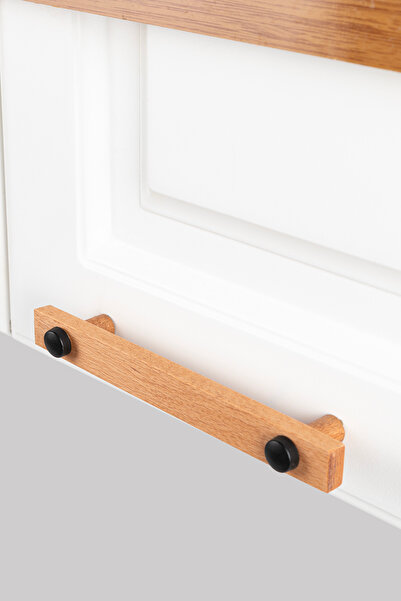 ARTI WOODS Dolap Kulpu, 224 Mm, (22,4 CM), Mutfak Dolap Kulplari, Ahşap Kulp,...