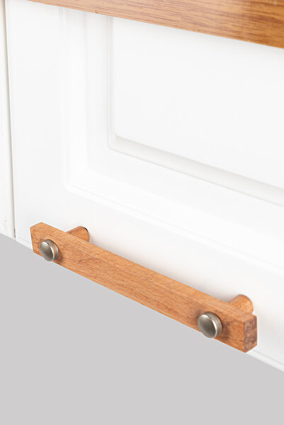ARTI WOODS Dolap Kulpu, 224 Mm, (22,4 CM), Mutfak Dolap Kulplari, Ahşap Kulp,...