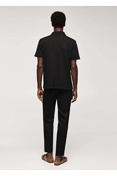 MANGO Man Kroşe Pamuklu Düğmeli Polo Gömlek