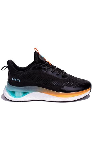 GAMELU Ανδρικά αθλητικά παπούτσια 23YM Stark Black Orange Orthopedic Casual