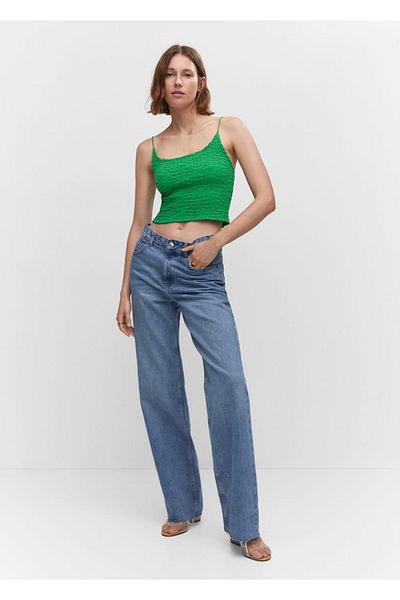 MANGO Woman Bluză decupată texturată