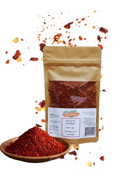 Karşı Köyden Ekstra Acı Kırmızı Pul Biber, Extra Red Hot Pepper Flakes, 60 G