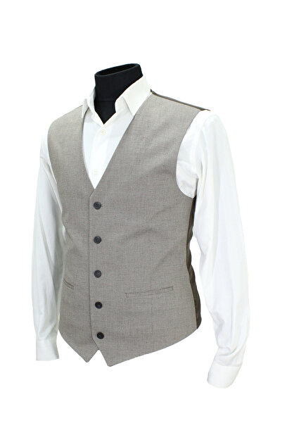 MENTOR REGALO Мъжки елек с V-образно деколте, кафяв 50614