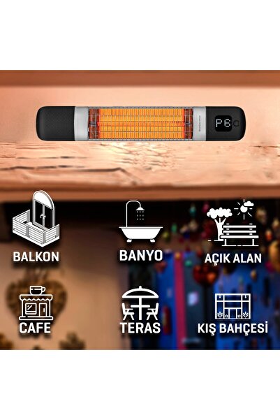 Luxeva Duvar Tipi Akıllı Ip55 Su Geçirmez Banyo Elektrikli Isıtıcı 1200w Dış Mekan Ve Açık Alan Isıtıcı