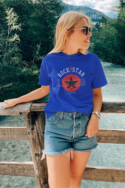 ADABEBEK Γυναικείο μπλουζάκι Oversize με στάμπα
