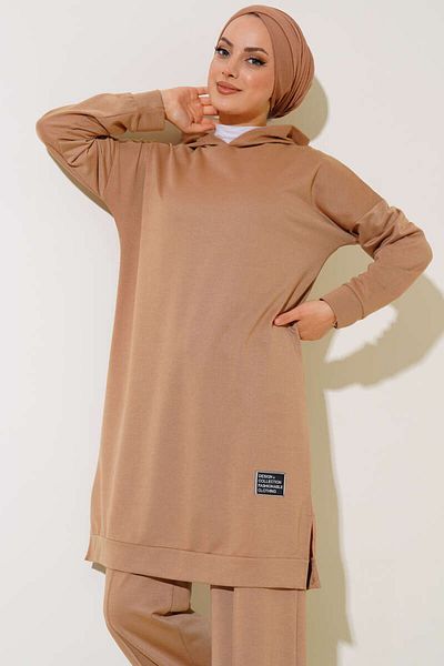 VOLT CLOTHİNG Damen Kapuzen-Doppelset mit Stickerei auf der Vorderseite